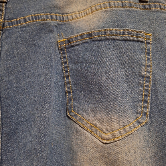 EUC Plus Size Western Jeans with Beige Fringes - Picture 3 of 9